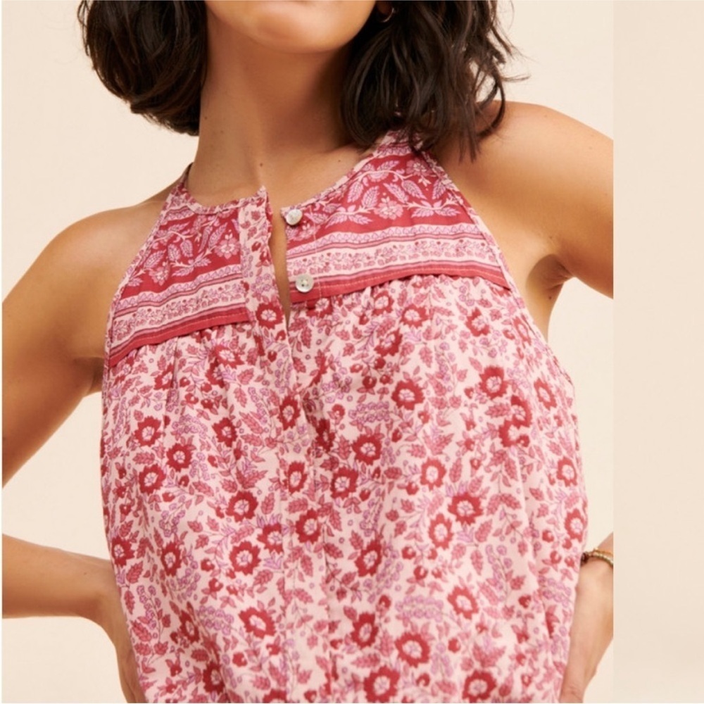 Faherty Adella 100% Cotton Floral Jumpsuit Small - Picture 10 of 11